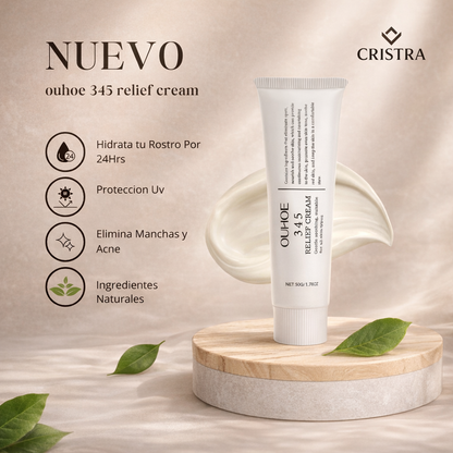 Crema OUHOE 345 Relief Cream -Piel Renovada 🌱✨ ......   1+1 GRATIS .....