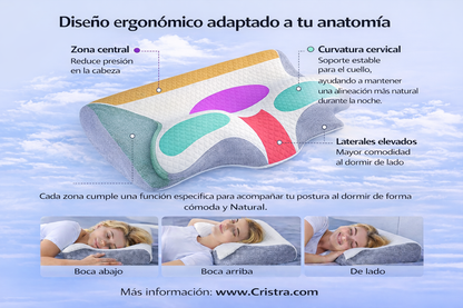 Almohada Cervical Ergonómica para un Descanso Natural y Cómodo