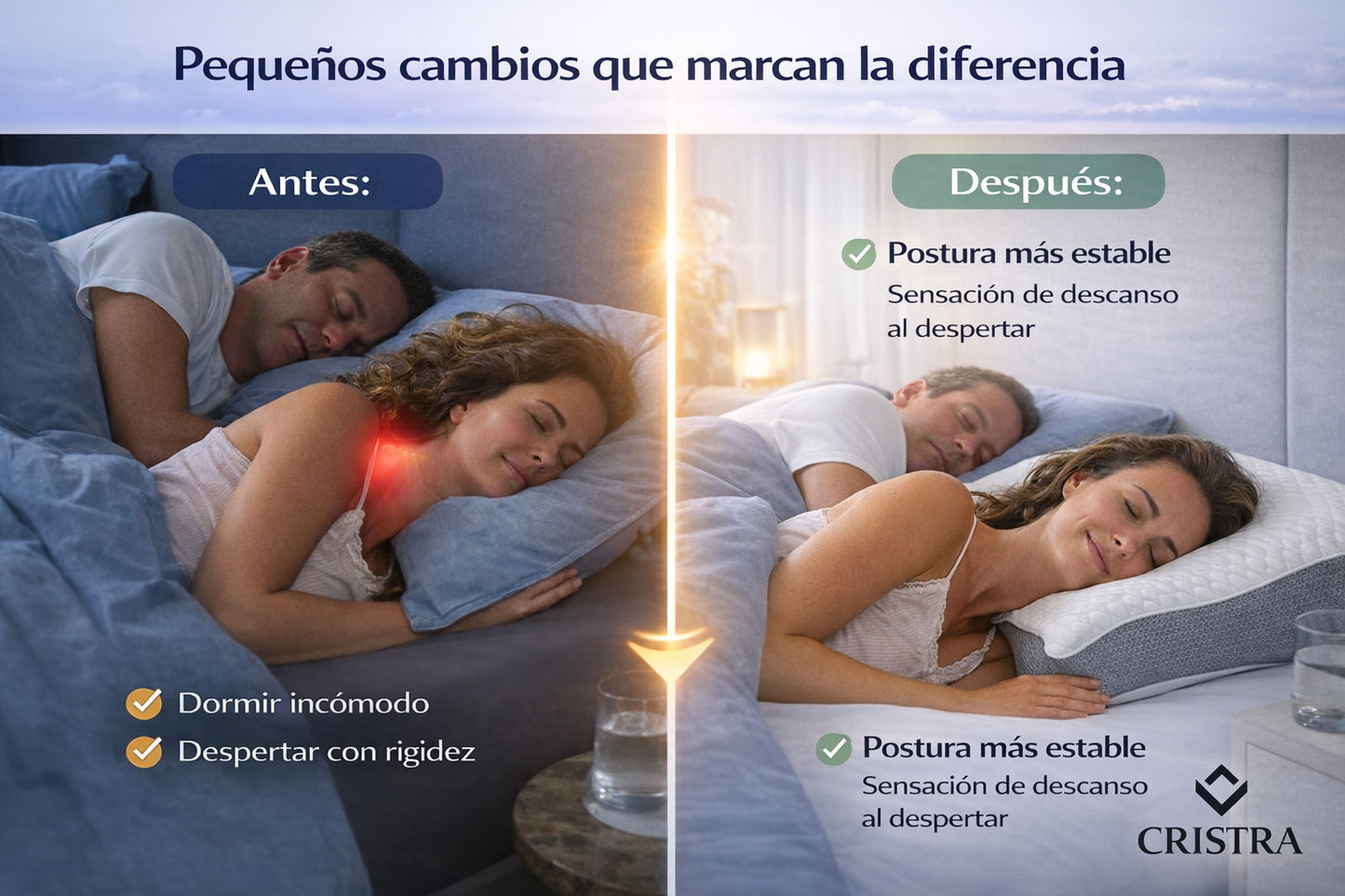 Almohada Cervical Ergonómica para un Descanso Natural y Cómodo