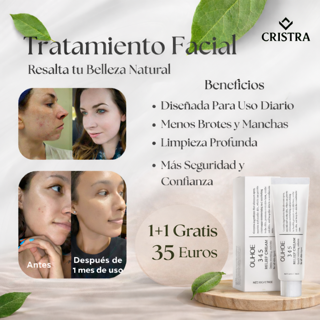 Crema OUHOE 345 Relief Cream -Piel Renovada 🌱✨ ......   1+1 GRATIS .....