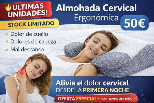 Almohada Cervical Ergonómica para un Descanso Natural y Cómodo